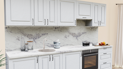 Кухня на заказ Дуб Арктик 1929 Прямоугольник